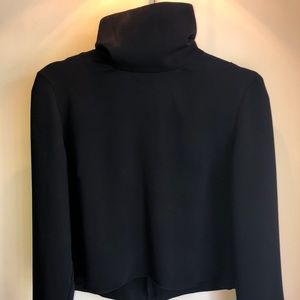 ARITZIA Babaton black blouse high collar top